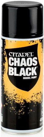 Warhammer Citadel Chaos Black Primer Spray Paint