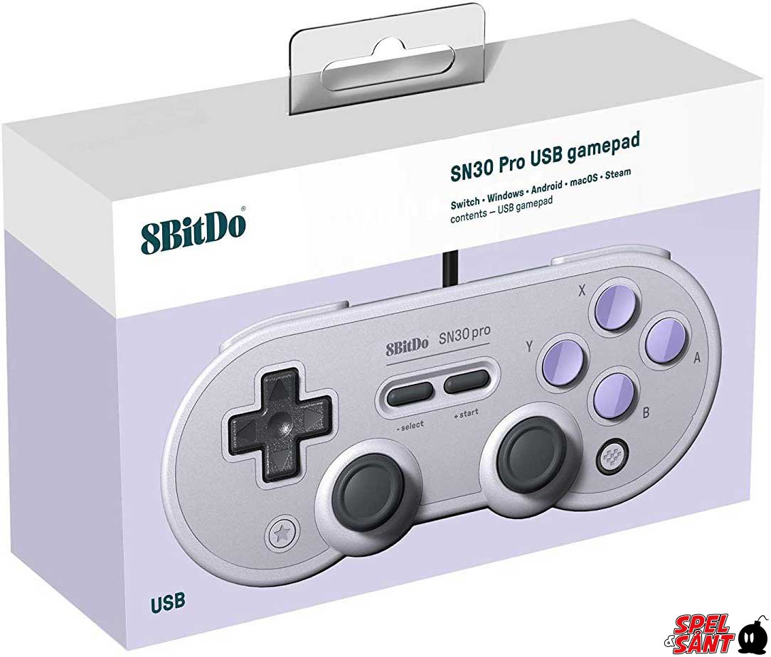 8bitdo Sn30 Pro Wired Usb Gamepad Sn Edition Spel Sant The Video Game Store With The Happiest Customers