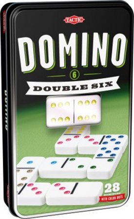 Domino Dubbel 6 i Plåtask