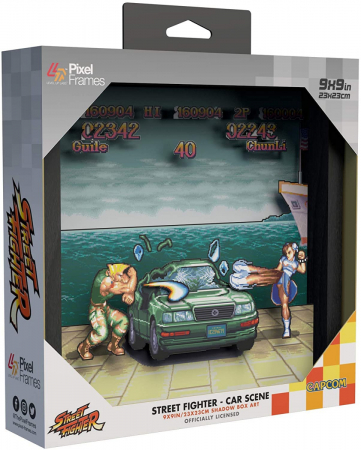 Pixel Frames Street Fighter II Car Scene 23x23cm