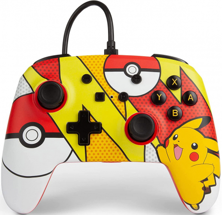 PowerA Nintendo Switch Enhanced Wired Controller (Pikachu Pop-Art)