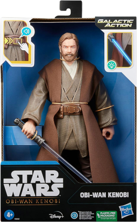 Star Wars Galactic Action Obi-Wan Kenobi Figure with Sound Effects