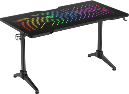 Deltaco Gaming DT420 RGB Tempered Glass Gaming Desk