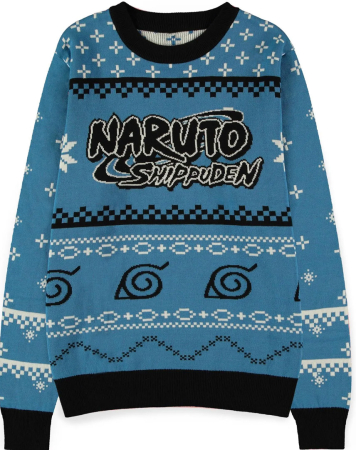 Naruto Shippuden Stickad X-Mas Jultröja Blå (Extra Large)