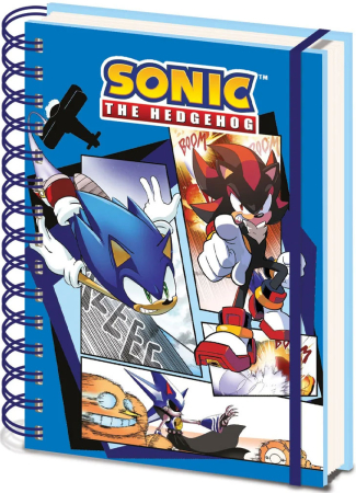 Sonic the Hedgehog 3D Comic Strip Wired A5 Notebook