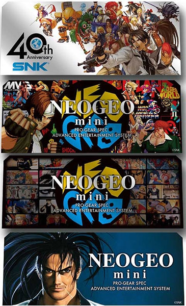 Snk Pegatina Neo Geo Mini 4 Unidades Multicolor