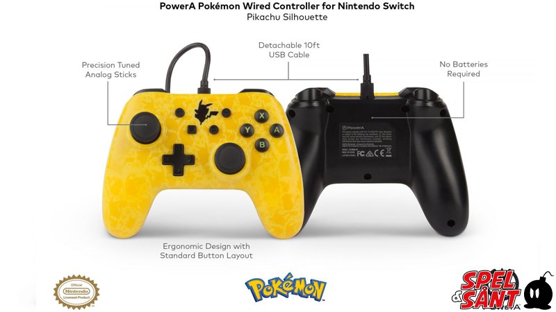 PowerA Pokémon Wired Controller for Nintendo Switch - Pikachu Static 