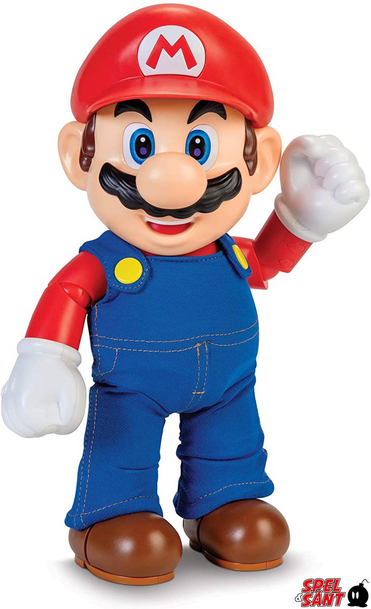 Super Mario Its-a-me, Mario! Talking Posable Mario Figure 30cm - Spel ...