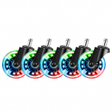 Screenshot på L33T Gaming 3 Inch Rubber Wheels RGB (5-Pack)