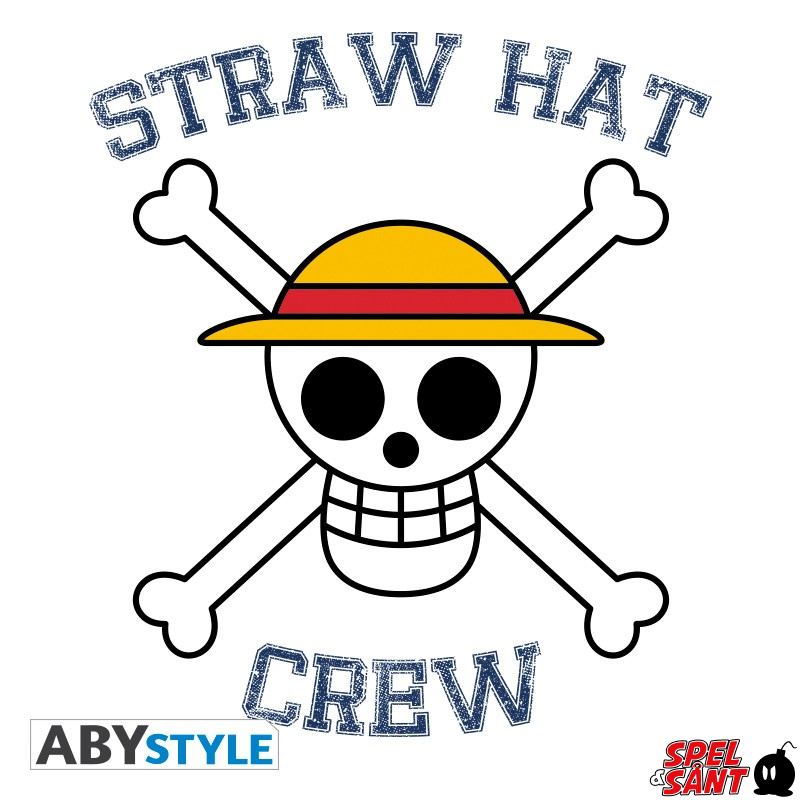 One Piece Straw Hat Crew Logo T-Shirt Vit (Small) - Spel & Sånt: The ...