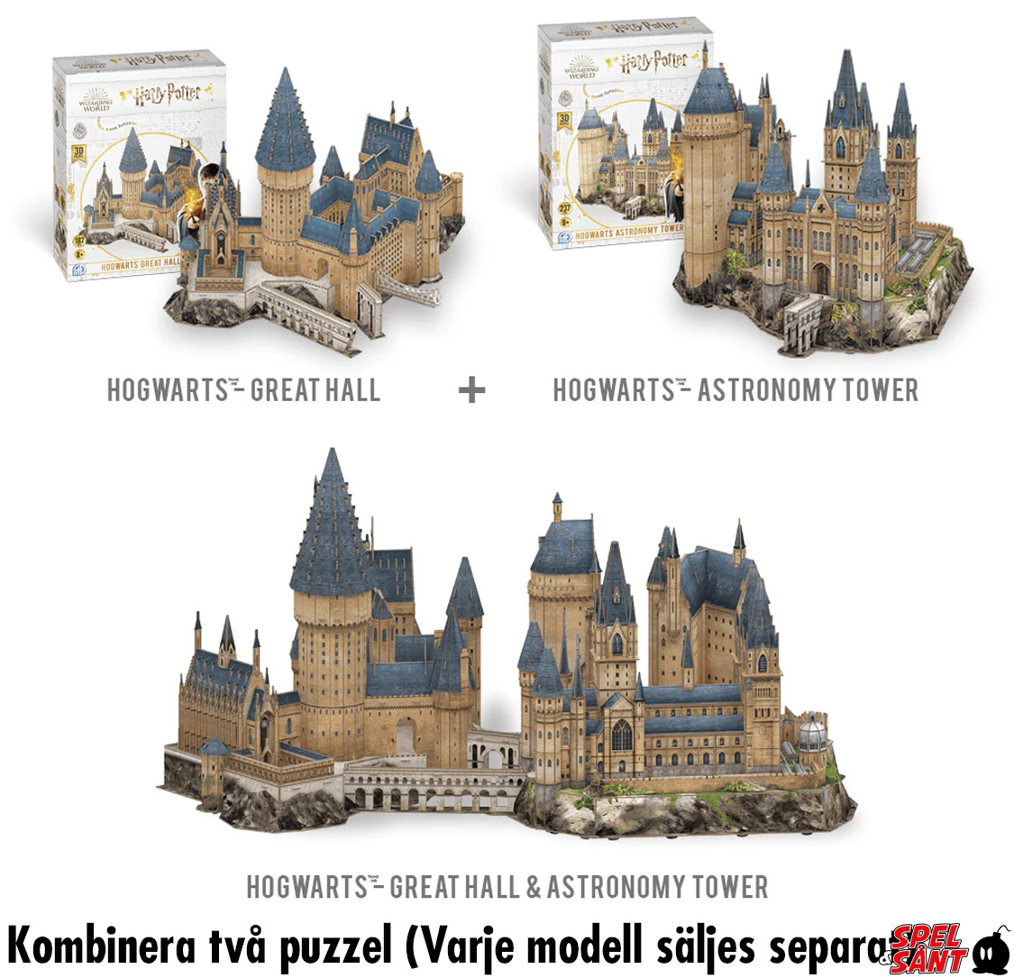 Hogwarts great hall & discount astronomy tower 3d puzzle set