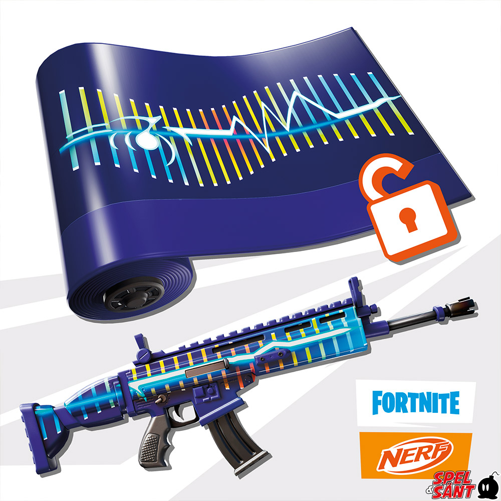 Nerf Fortnite Blue Shock Dart Blaster, 10-Dart Clip, 10 Elite Nerf Darts,  Unlock Code - Nerf